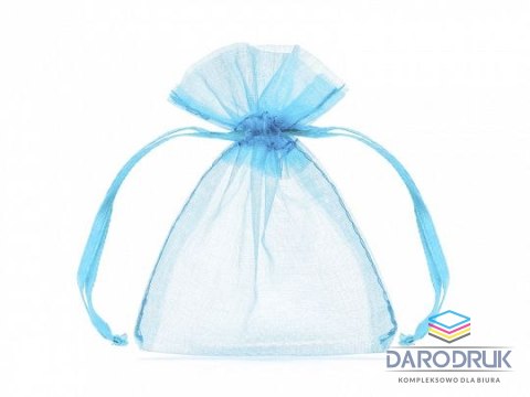 Partydeco Organza Woreczki z organzy, błękit, 10cm niebieski Partydeco (WRG5-011-10)