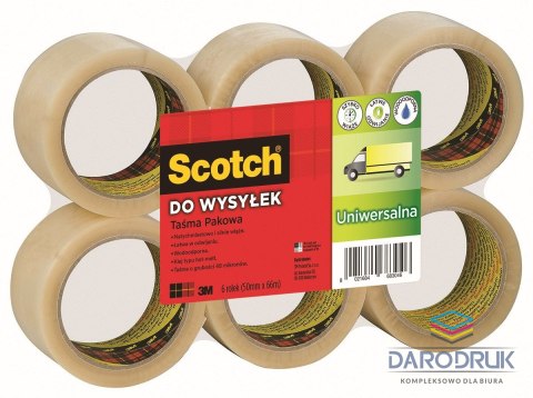 Scotch Taśma pakowa 48x66 [mm x m] przezroczysta Scotch (371)