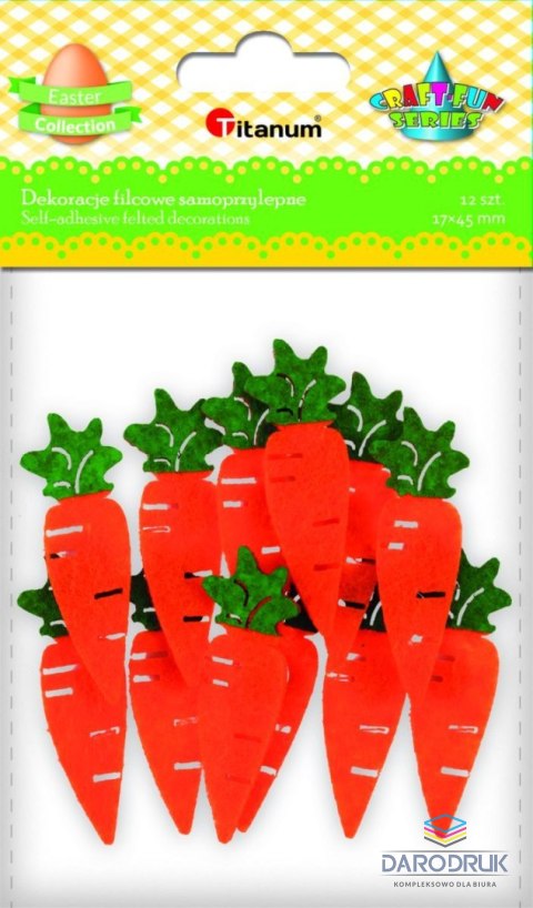 Titanum Ozdoba filcowa Craft-Fun Series Marchewki samoprzylepne Titanum (2324011)