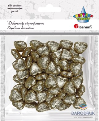 Titanum Ozdoba styropianowa Craft-Fun Series serduszka 20mm Titanum (20YX0326-G)
