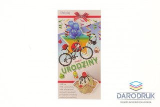 Top Graphic Kartka składana DL Lux Urodziny młodzież Top Graphic (DLXO)