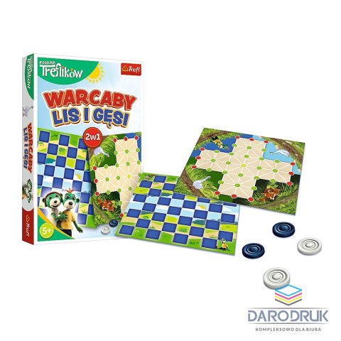 Trefl Gra planszowa Rodzina Treflików Rodzina Treflików Warcaby, lis i gęsi Trefl (02301)