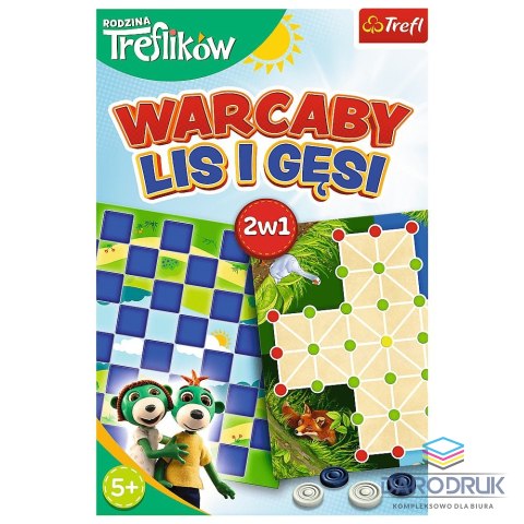 Trefl Gra planszowa Rodzina Treflików Rodzina Treflików Warcaby, lis i gęsi Trefl (02301)