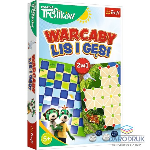 Trefl Gra planszowa Rodzina Treflików Rodzina Treflików Warcaby, lis i gęsi Trefl (02301)