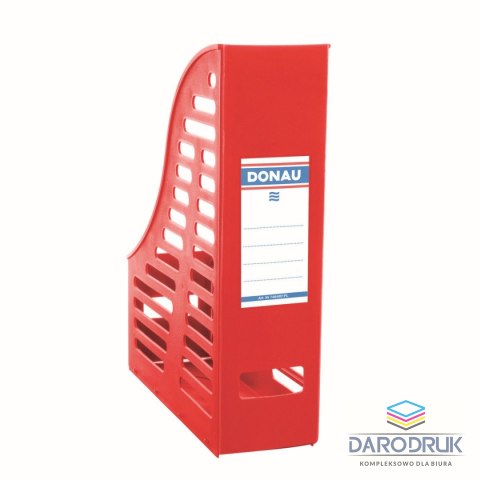 Donau Pojemnik na dokumenty pionowy A4 czerwony polipropylen PP [mm:] 5x245x 315 Donau (7464001PL-04)