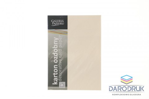 Galeria Papieru Papier ozdobny (wizytówkowy) A4 ryps kremowy kremowy 180g Galeria Papieru (201822)