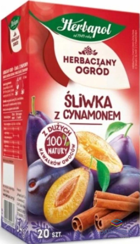 Herbapol Herbata Herbaciany Ogród owocowo-ziołowa śliwka z cynamonem 20 saszetek Herbapol