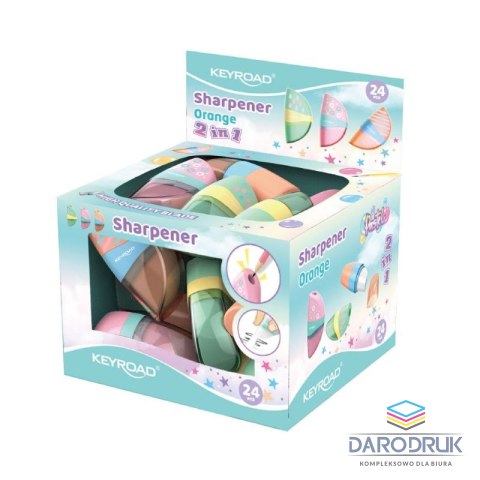 Keyroad Temperówka Orange pastelowa mix plastik Keyroad (KR972538)