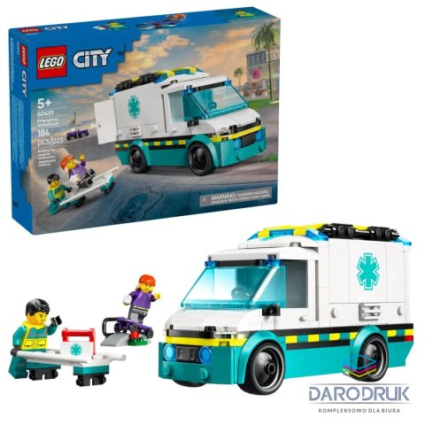 Lego Klocki konstrukcyjne City Karetka pogotowia Lego (60451)