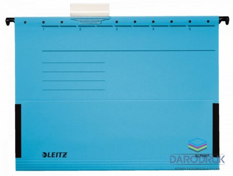 Leitz Teczka zawieszkowa A4 z boczkami alpha niebieski karton Leitz (19860135)