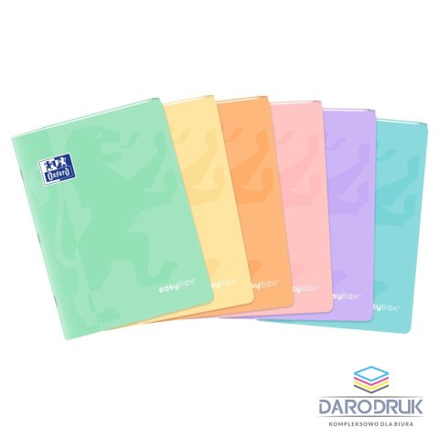 Oxford Zeszyt A4 EASYBOOK PASTEL 60k. 90g krata Oxford (400161237)