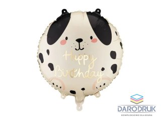 Partydeco Balon foliowy pastylka Happy Birthday, 35x35 cm 18cal Partydeco (FB348)