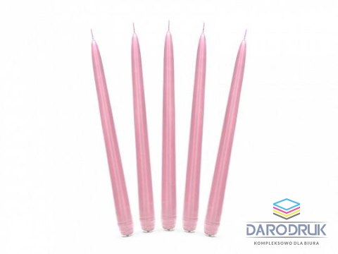 Partydeco Świeca stożkowa matowa, j. różowy, 24cm (1 op. / 10 szt.) jasny zielony [mm:] 240 Partydeco (SKMAT-081)