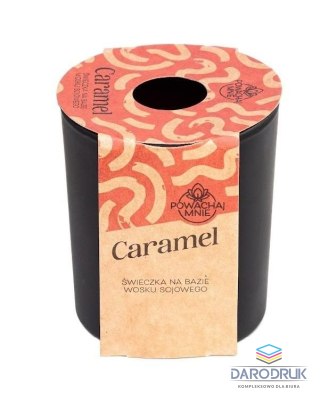 Pavoncella Świeczka ozdobna Powąchaj mnie Carmel czarna 130ml Pavoncella (5905711530912)