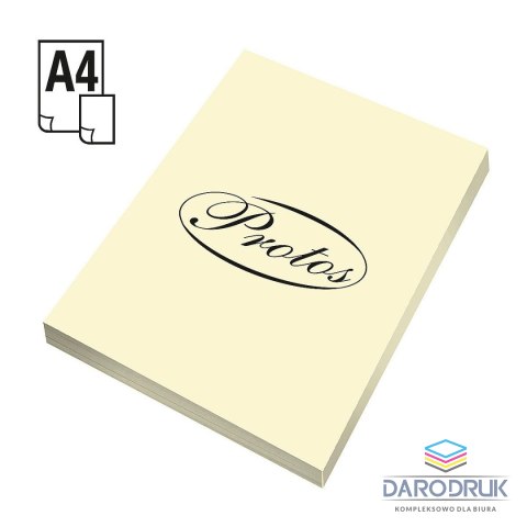 Protos Papier kolorowy A4 kremowy 50k. 160g Protos
