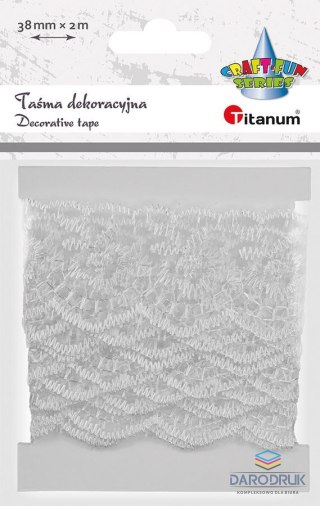 Titanum Wstążka Craft-Fun Series Koronka 38x2 [mm x m] biała Titanum (24BR0201-77(W))