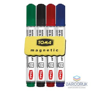 Toma Komplet 4 markery suchościeralne + gąbka Toma (TO-266)