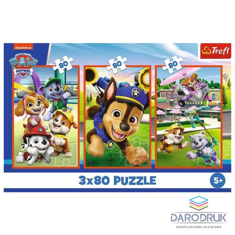 Trefl Puzzle Paw Patrol Psia zgraja 3x80 el. Trefl (34886)