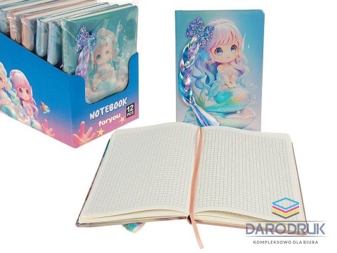 Adar Notes (notatnik) A5 dziewczynka z warkoczem krata Adar (629837)