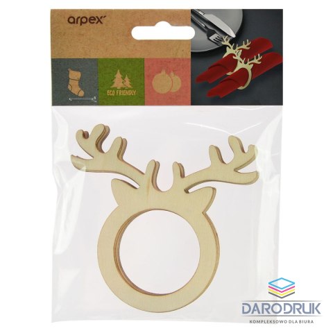 Arpex Serwetnik obrączki na serwetki reniferki 4 szt. Arpex (BN1529)