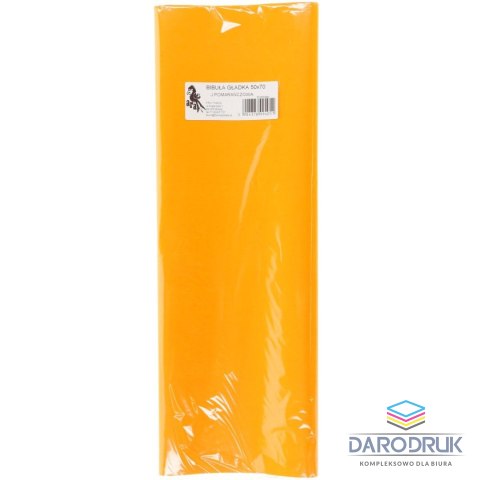 Bibuła gładka jasny pomarańczowy gładka pomarańczowa 700mm x 500mm (05)
