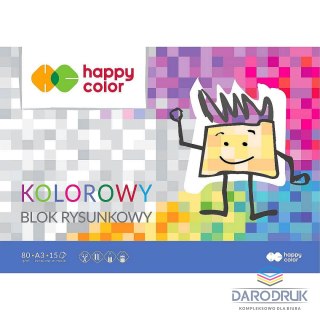 Happy Color Blok rysunkowy A3 kolorowy 80g 15k [mm:] 297x420 Happy Color (HA37083040-09)