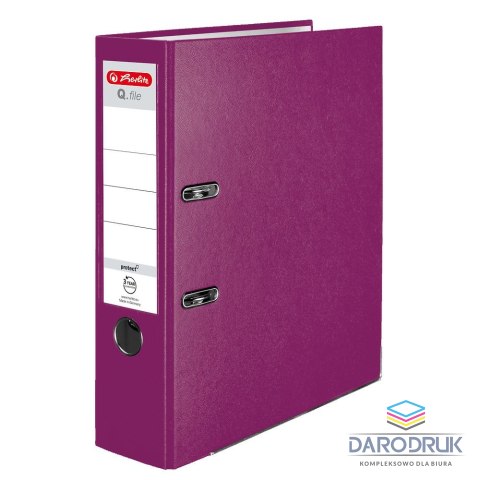 Herlitz Segregator dźwigniowy Q. file Standard 50011872 A4 80mm jagodowy Herlitz (300004844)