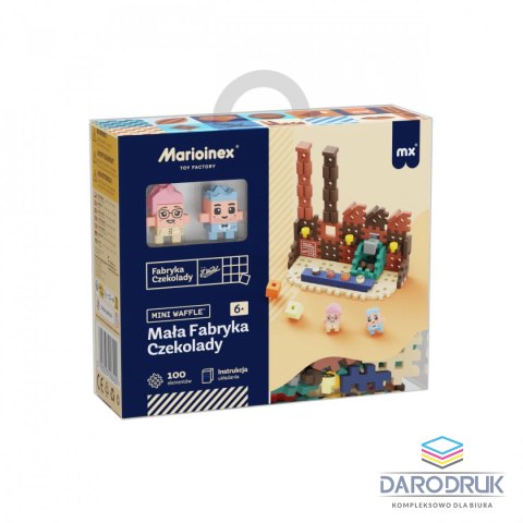 Marioinex Klocki konstrukcyjne Mini Waffle Wedel 100el Mała Fabryka Czekolady Marioinex
