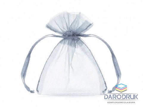 Partydeco Organza Woreczki z organzy, srebrny, 10cm Partydeco (WRG5-018-10)