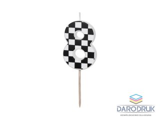 Partydeco Świeczka urodzinowa Cyferka 8, 5.5 cm, mix Partydeco (SCU7-8)