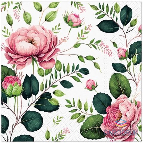 Paw Serwetki Noble Roses mix nadruk bibuła [mm:] 330x330 Paw (TL125300)