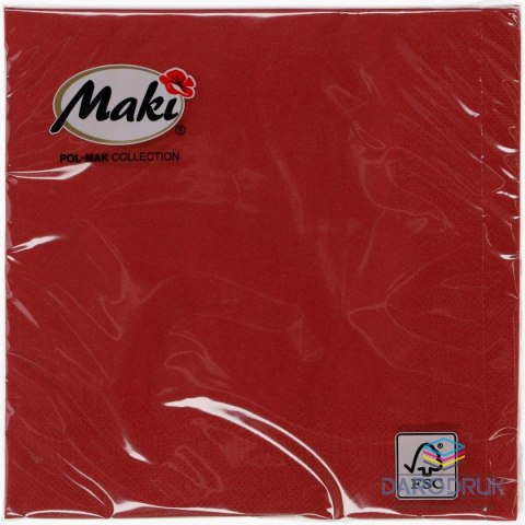 Pol-mak Serwetki bordowy bibuła [mm:] 330x330 Pol-mak (09)