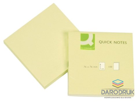 Q-Connect Notes samoprzylepny (karteczki) żółty 100k [mm:] 76x76 Q-Connect (KF10502)