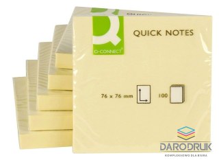 Q-Connect Notes samoprzylepny (karteczki) żółty 100k [mm:] 76x76 Q-Connect (KF10502)