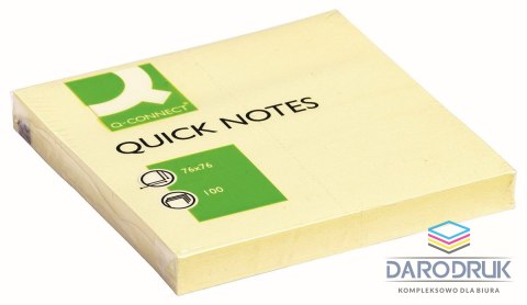 Q-Connect Notes samoprzylepny (karteczki) żółty 100k [mm:] 76x76 Q-Connect (KF10502)