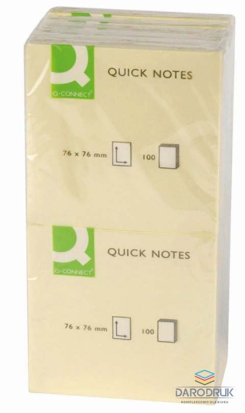 Q-Connect Notes samoprzylepny (karteczki) żółty 100k [mm:] 76x76 Q-Connect (KF10502)