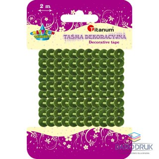 Titanum Taśma ozdobna Craft-Fun Series z cekinami 6x2 [mm x m] zielona Titanum (363640)