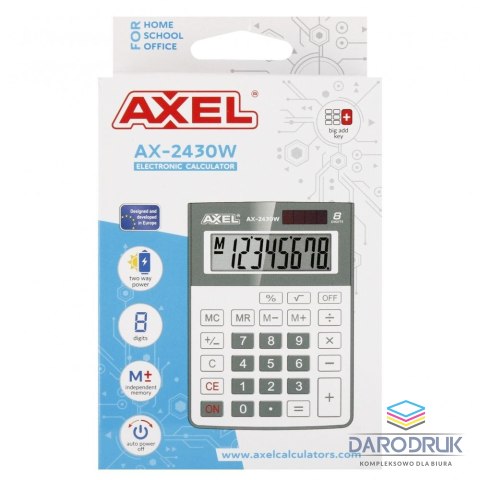 Axel Kalkulator kieszonkowy AX-2430W Axel (526704)