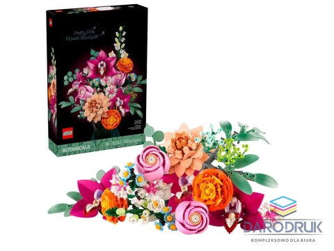 Lego Klocki konstrukcyjne Botanicals Piękny bukiet różowych kwiatów Lego (10342)