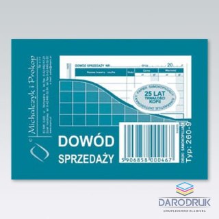Michalczyk i Prokop Druk samokopiujący A7 Dowód sprzedaży 80k. Michalczyk i Prokop (260-9)
