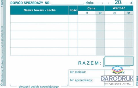 Michalczyk i Prokop Druk samokopiujący A7 Dowód sprzedaży 80k. Michalczyk i Prokop (260-9)