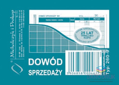 Michalczyk i Prokop Druk samokopiujący A7 Dowód sprzedaży 80k. Michalczyk i Prokop (260-9)