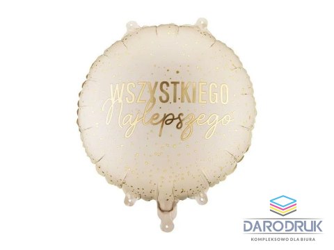 Partydeco Balon foliowy pastylka 'Wszystkiego Najlepszego' 18cal Partydeco (FB345)