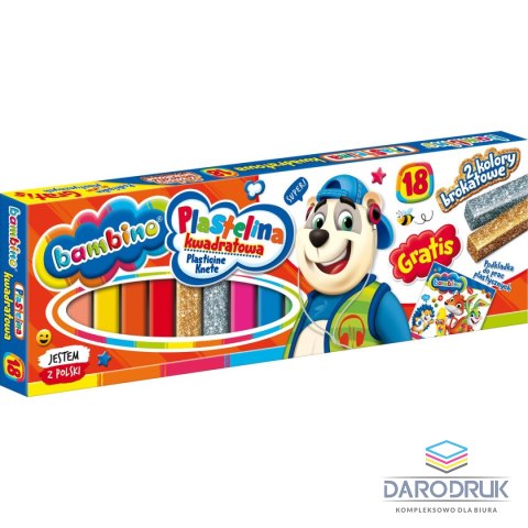 St.Majewski Plastelina 18 kol. BAMBINO mix St.Majewski