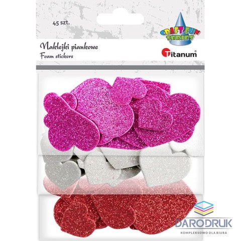 Titanum Naklejka (nalepka) Craft-Fun Series pianka - serca Titanum (EB890)