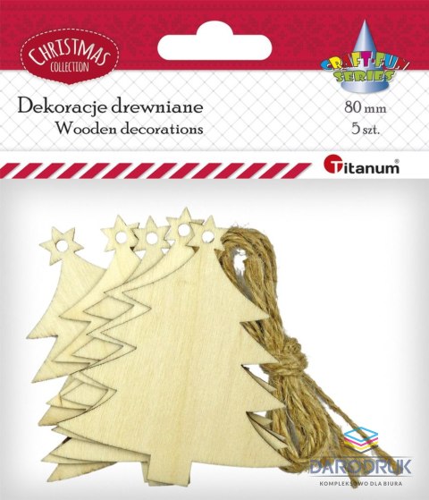 Titanum Ozdoba drewniana Craft-Fun Series zawieszka choinka Titanum (5903714533671)