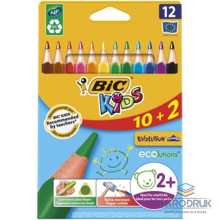 Bic Kids Kredki ołówkowe Ecolutions Evolution Triangle 12 kol 12 kol. Bic Kids (887146)