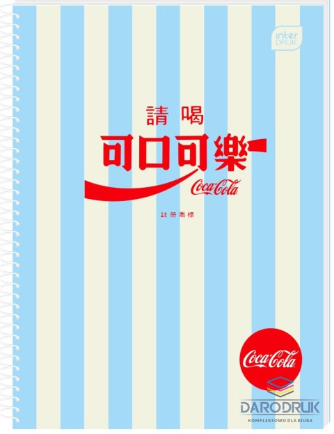 Interdruk Kołozeszyt (kołonotatnik) A5 COCA COLA SOFT TOUCH 100k. 70g krata Interdruk