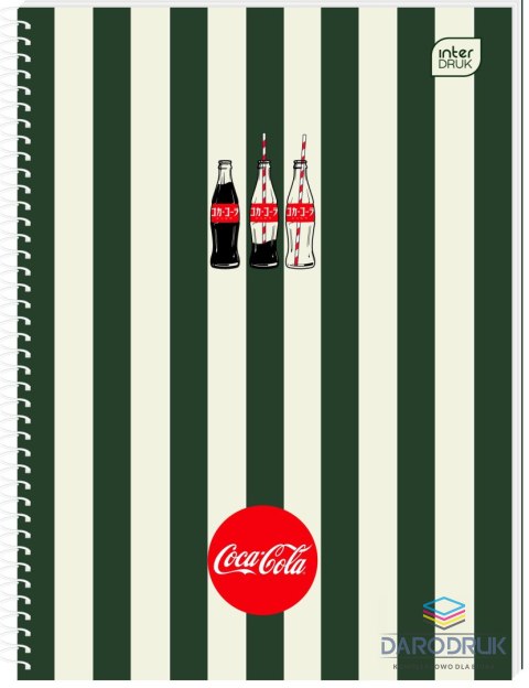 Interdruk Kołozeszyt (kołonotatnik) A5 COCA COLA SOFT TOUCH 100k. 70g krata Interdruk