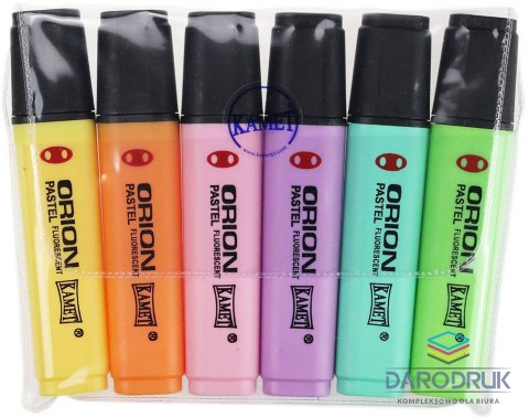 Kamet Zakreślacz pastel ORION wkład mix 1,0-5,0mm Kamet (6 kol)